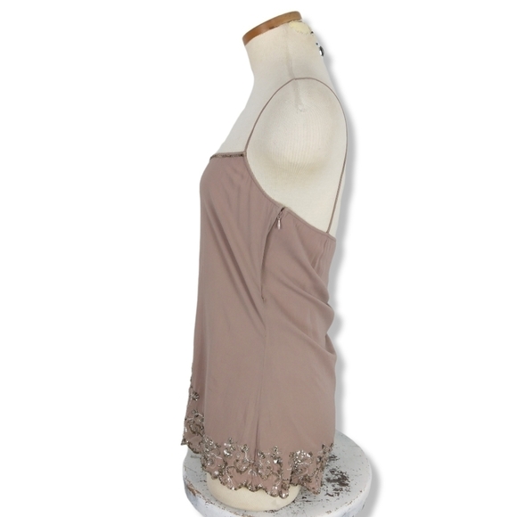 Elie Tahari Silk Embelished Cami Size Small - Picture 5 of 11